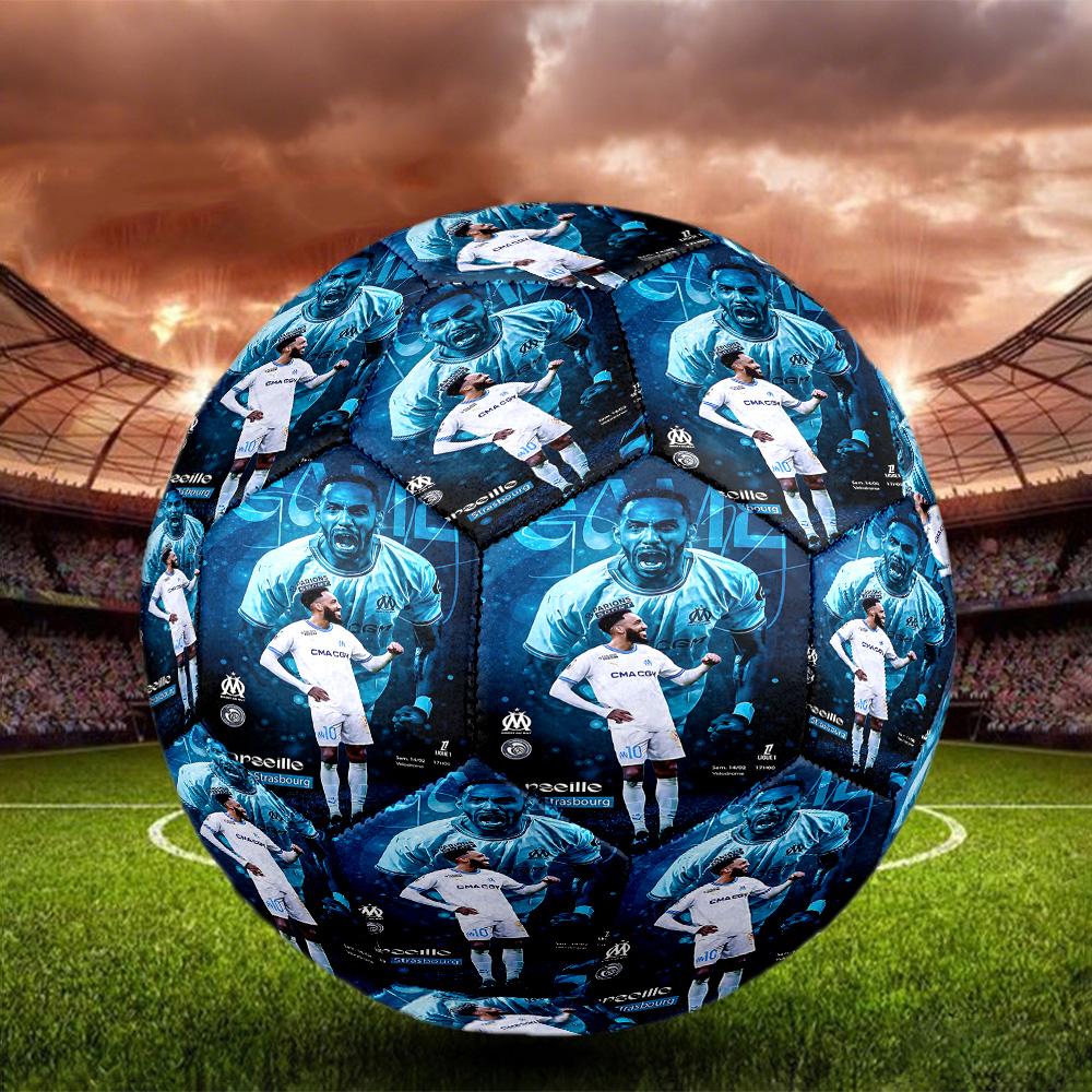 1 pz Gioco Marsiglia Strasburgo Palloni da Calcio Taglia Standard 5 Macchina-Lega Sportiva Partita all'Aperto Pallone da Allenamento Calcio Futbol VoetbalY070811