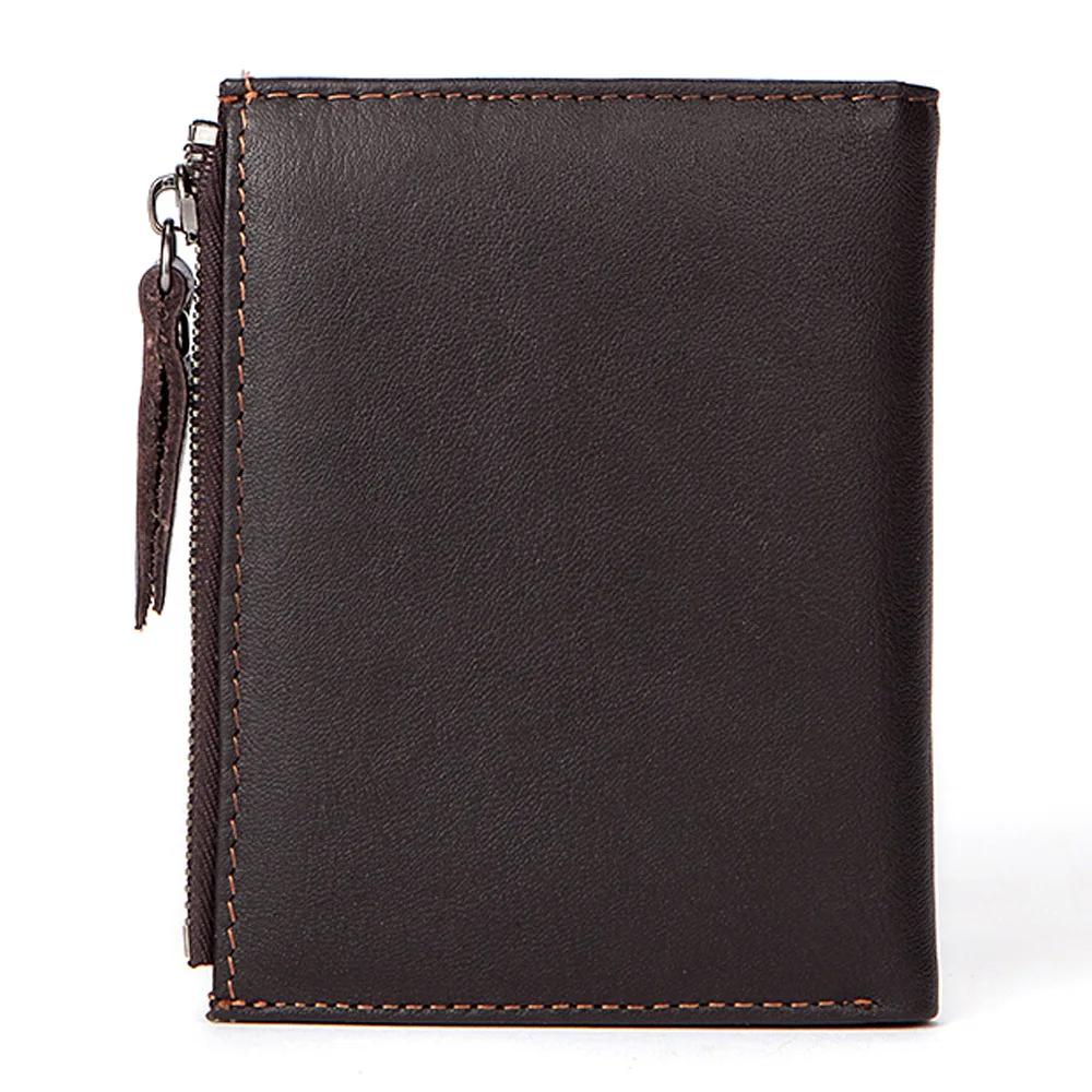 Men's Genuine Leather Wallets Multifunction Card Holder Vintage Short Wallet Business Clutch Bags