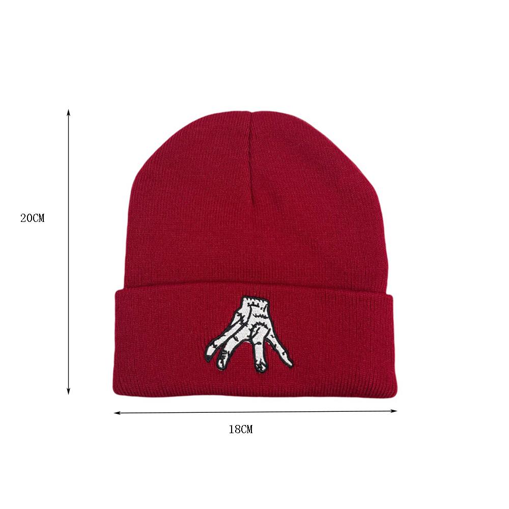 1pcs Beanies Windproof Warm Knitted Hat Outdoor Sports Riding Cap Unisex Autumn And Winter Couple Gift Black