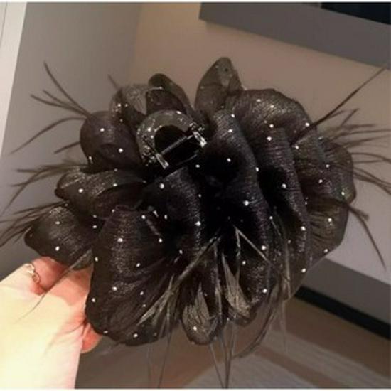 Elegante Retro-Frische Wolkenblasen-Schleifen-Haarspange: Große Haarklammer für Hinterkopf