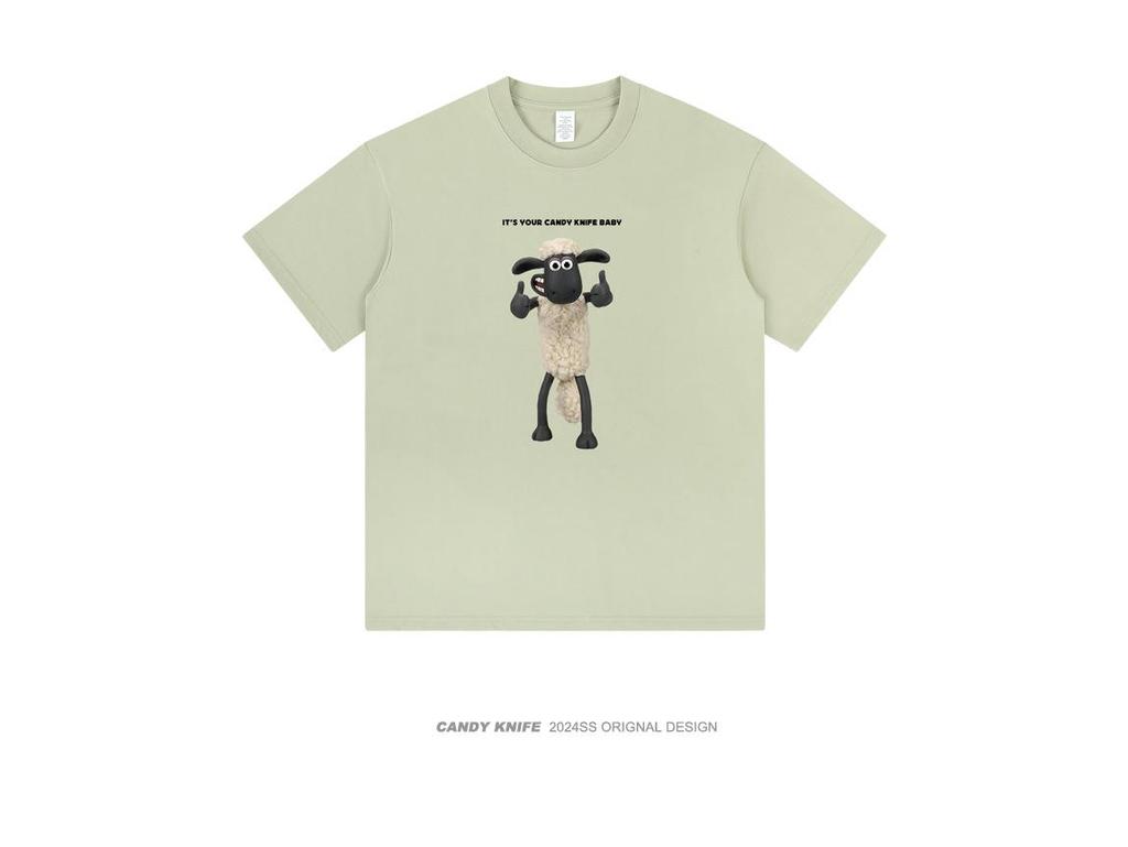 Unisex Pure Cotton Short Sleeve T-shirt - 2024 Summer Trend, Hong Kong Style Print, Versatile Loose Fit Casual Top