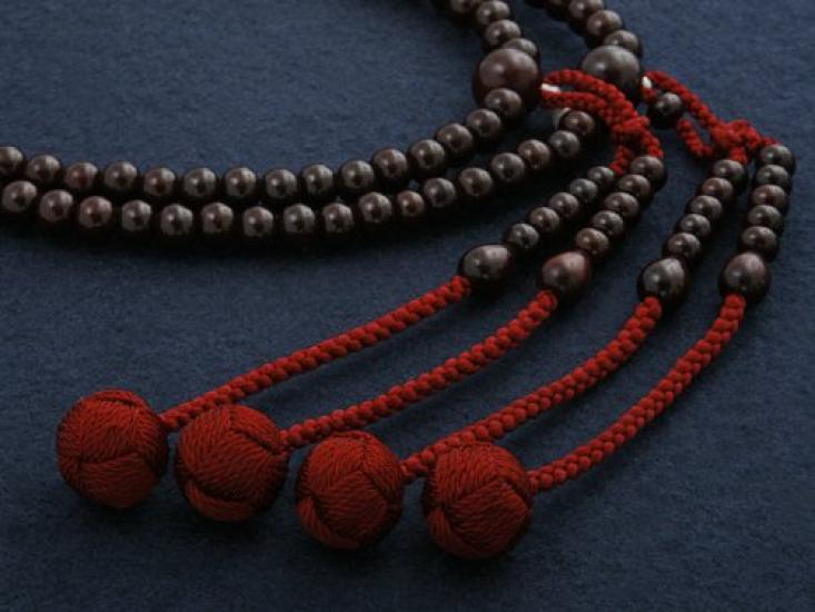 Kyoto Buddhist Altar Hayashi Prayer Beads Shingon Sect Shak0 Rose Sandalwood Official Ceremony Bag Kyoto Prayer Beads (For Women) [Bead Set] SW-020