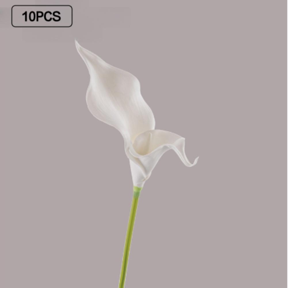 10pcs Artificial Flowers Centerpiece for Dining Table EVA Plastic 56cm Tall Stems Lifelike Calla Lily Realistic Texture
