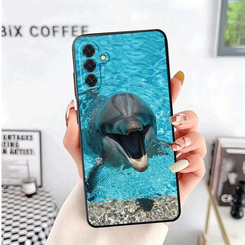 Ocean Cute Dolphin Soft Phone Case for Samsung A17 A37 A57 A16 A26 A36 A56 A15 A25 A35 A55 A14 A24 A34 A54 A13 A23 A33 A53 A52 A