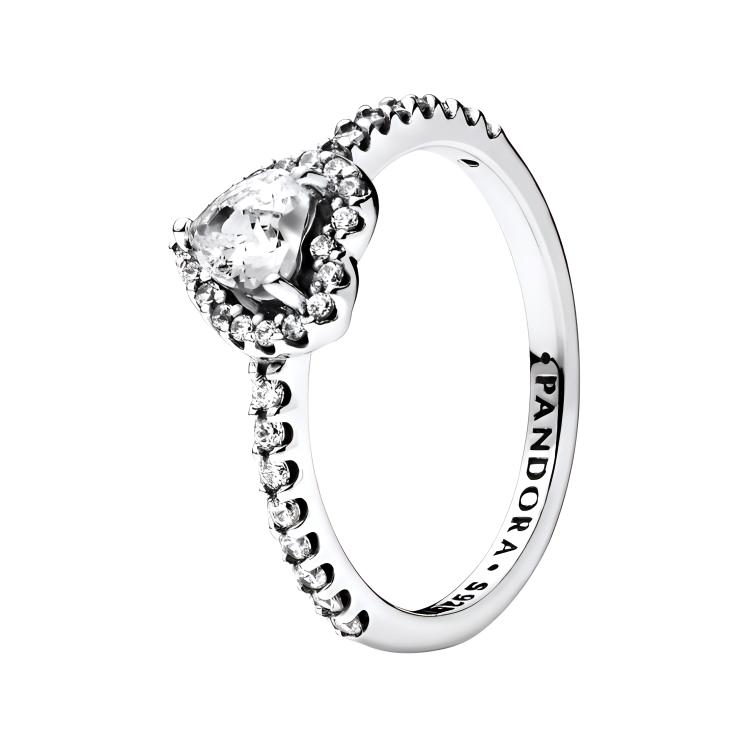 Pandora Sublime Heart Heart-Shaped Inlay 925 Silver Ring Women rings 198421C01 Box,56