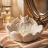 3D Printed PLA Tray Halloween Bat Candy Dish, Matte White Cute Trinket Bowl, Gothic Table Ornament for Entryway And Coffee Unique Gift Friends