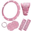 Rhinestone Bling Car Interior Accessories Set Steering Wheel Protective Case  Car Protection