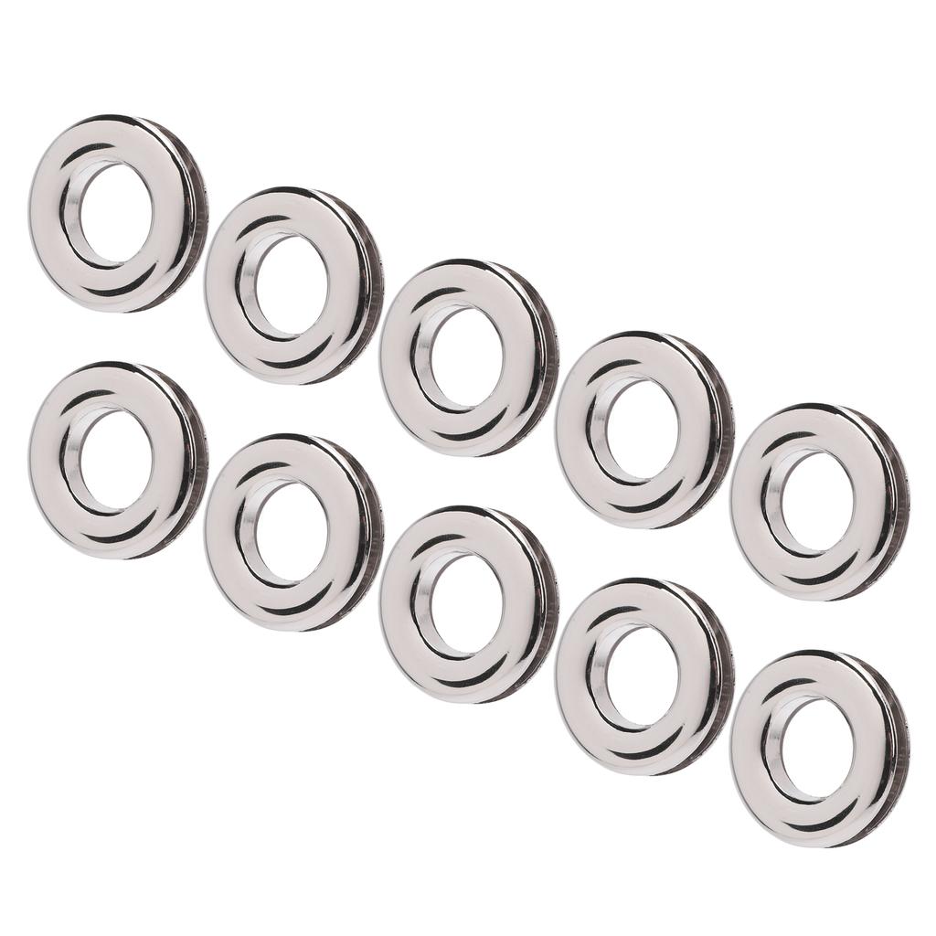 10PCS Eyelets Grommets Silver Color Alloy 17.4mm Inner Diameter Round Shape Double Sided Crimping