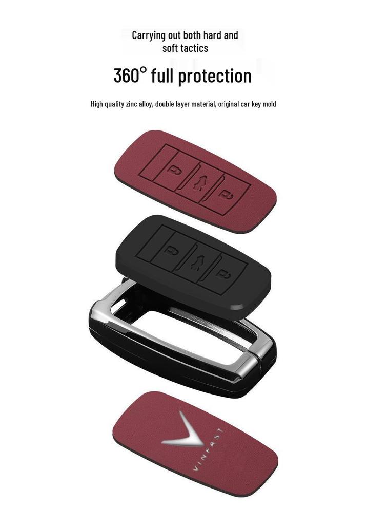 Compatible Vinfast Key Cover for Zhonghua V5/H330/H5 - 24 Model Keychain Shell