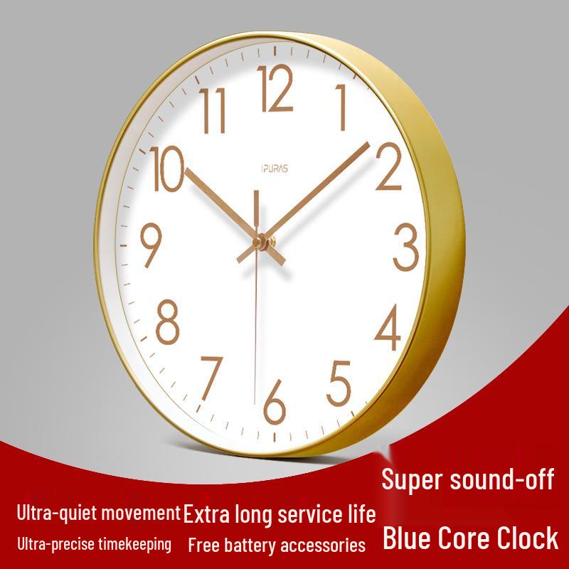 Yipula 6026 Perpetual LCD Wall Clock - Silent Dual Date Classic for Living Room