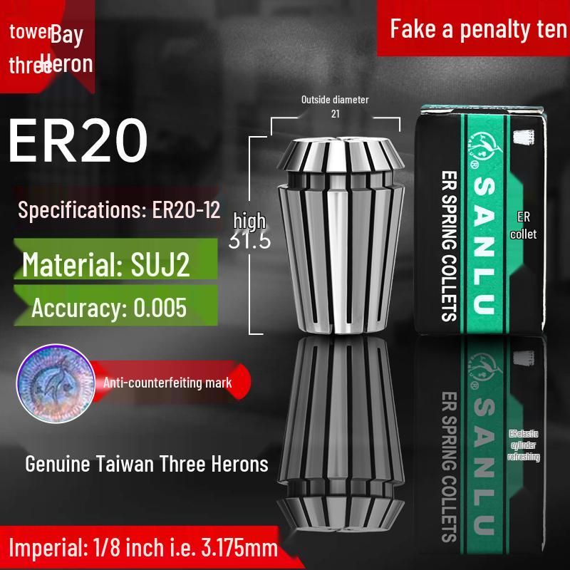 ER32 High Precision CNC Engraving Machine Collet Chuck with ER20, 25, 16, 11, 40 Spring Collets