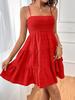 2024 One-Shoulder Solid Color Textured Dress - Versatile Summer Women's Fashion
