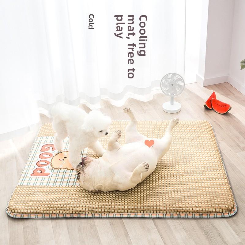 Sommer Haustiermatte Sommer Hunde Schlafmatte Teddy Katzenmatte Kühlend Abnehmbar und Waschbar Schlaf Bodenmatte Hundezubehör