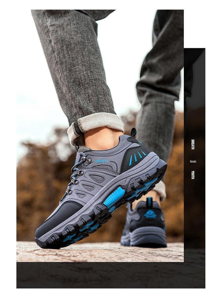 Men's Non-Slip Hiking Shoes: Wear-Resistant, Travel-Ready, Autumn/Winter, Height-Boosting, Ideal for Middle-Aged Travelers.