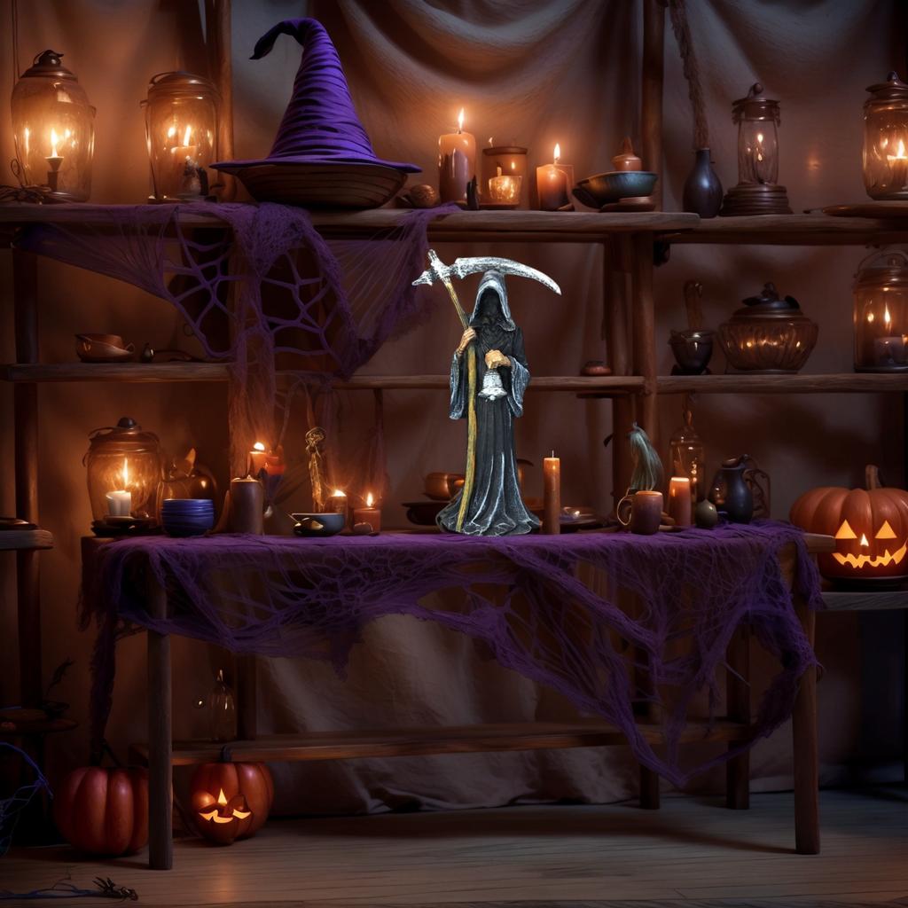 Death God Statue Gothic Decors Resins Craft Indoor and Outdoor Garden Desktop Sculpture Ornament For Halloween Party