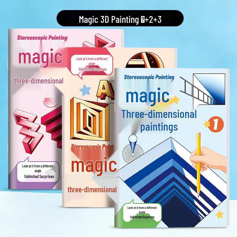 Magic 3D Art Coloring Book for Creative Kids & Teens