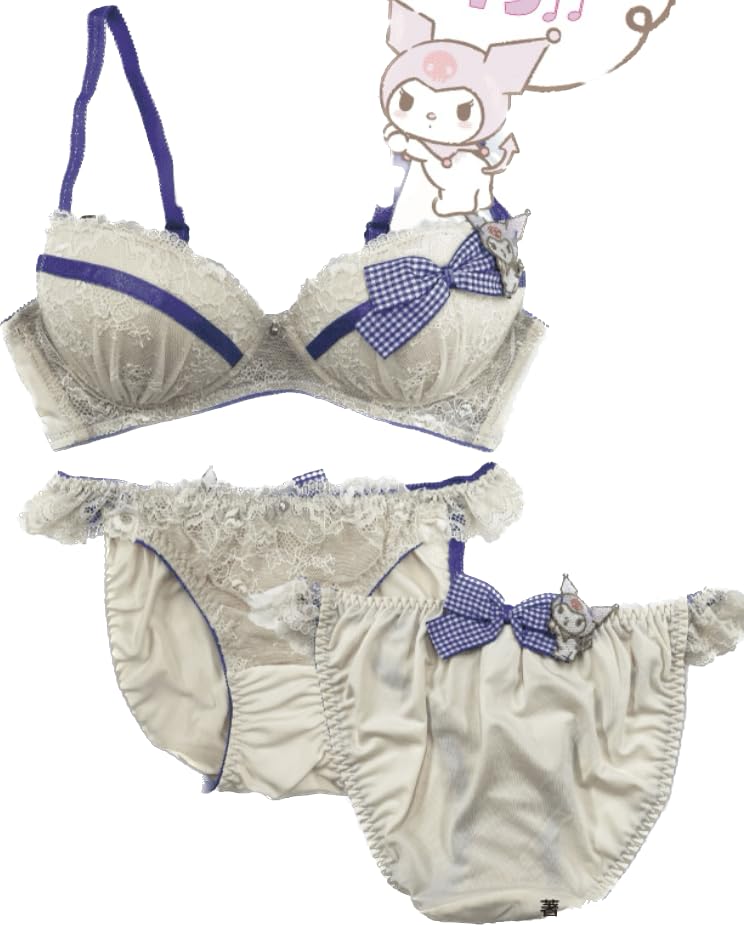 

Бюстгальтер-шорты Kuromi Wireless Bra LL Size Ribbon Lace Bra Sanrio Women s