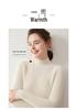Women's Slim Fit Cashmere Pullover - Half-High Neck Sweater for Autumn and Winter