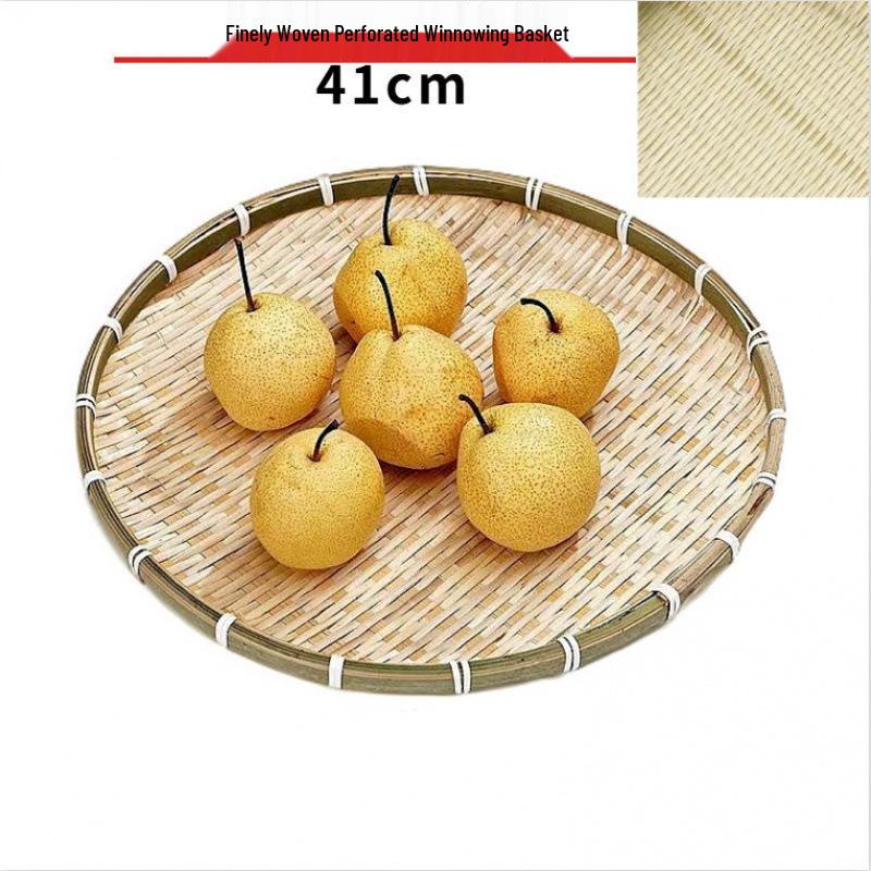 Insect-Proof Bamboo Mesh Basket for Winnowing, Sifting, and Food Drying