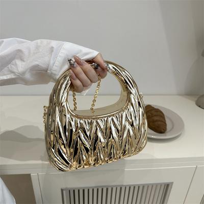 Bags Acrylic Bag 2025 New European and American Fashion Diamond Shoulder Bag Women's Hand Carry Messenger Chain Dumpling Bag