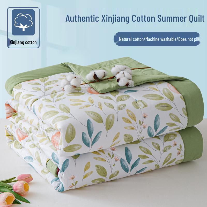 Xinjiang Cotton Summer Air Conditioning Quilt, Machine Washable Thin Quilt for Dormitory, Ideal for Students