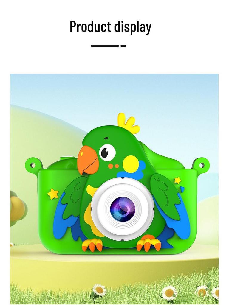 Children's Dual Lens Cartoon Digital Camera with Selfie, Video, Game, and Music Features