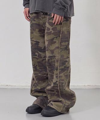 Tonilolenseu Curved Line Camo Pants