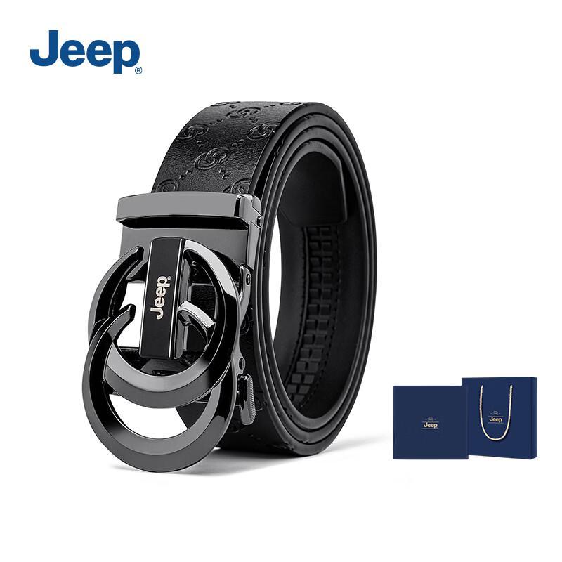 JEEP Men s Genuine Leather Automatic Belt 120cm