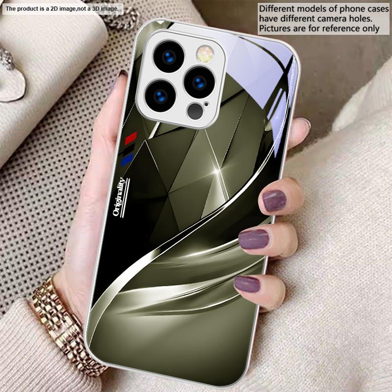 Abstract Art Triangle For iPhone 17 Air 16 E 15 14 13 Plus 12 mini 17 Pro Max 11Pro XR Xs X 7 8 11 Tempered Glass Phone Case