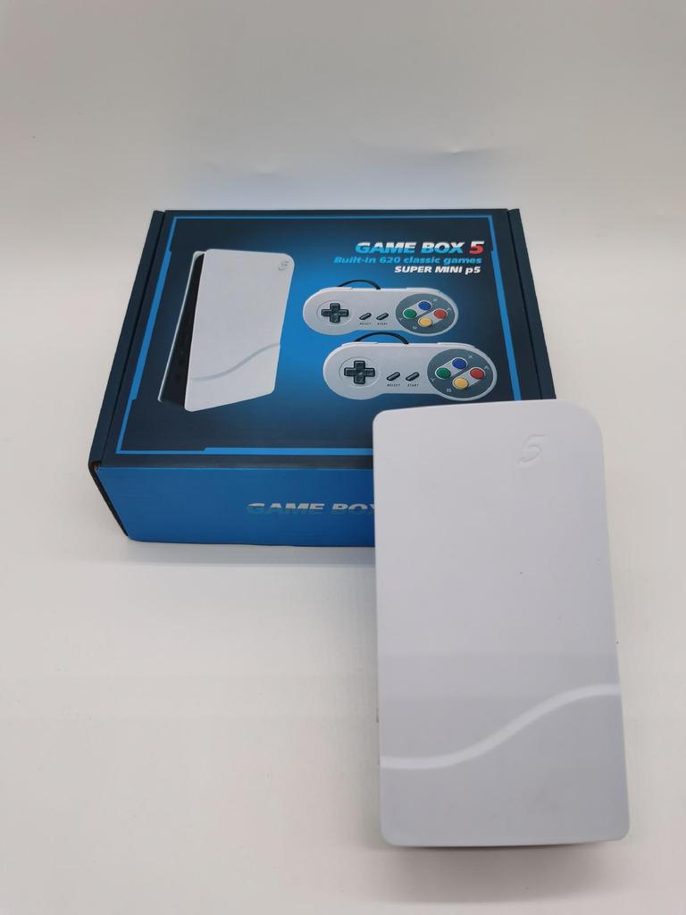 Nostalgic Red & White NES TV Game Console with Mini PS5 Controller and AV Cable
