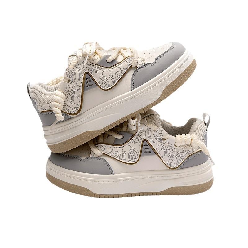 Global Thick Baseplate Shoes Women's 2025 Popular Spring Niche Wind Breathable Versatile Little White Shoes ZHQ-HY356