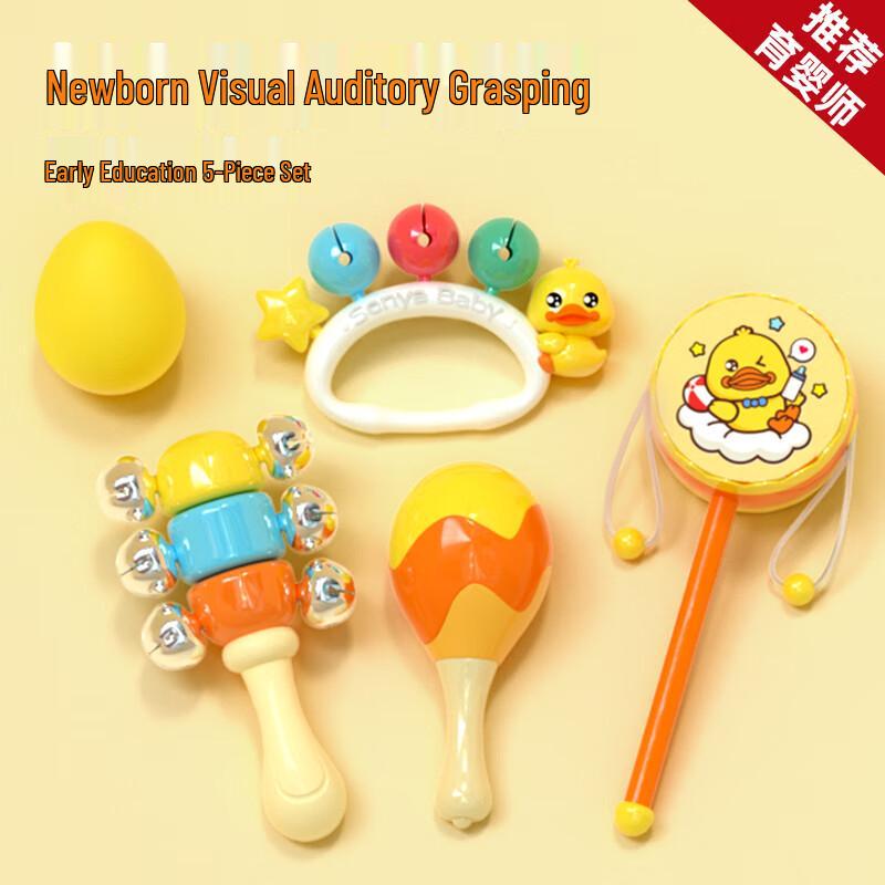 Baby Hand Rattle & Early Learning Toy Set