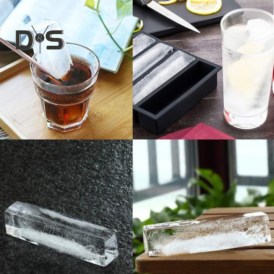 Tavă de bețișoare de gheață din silicon, cu 4 cavități, de calitate alimentară, cu eliberare ușoară, fără BPA, Frigider de vară, bandă lungă de gheață, unt, matriță de presare, accesorii de bucătărie