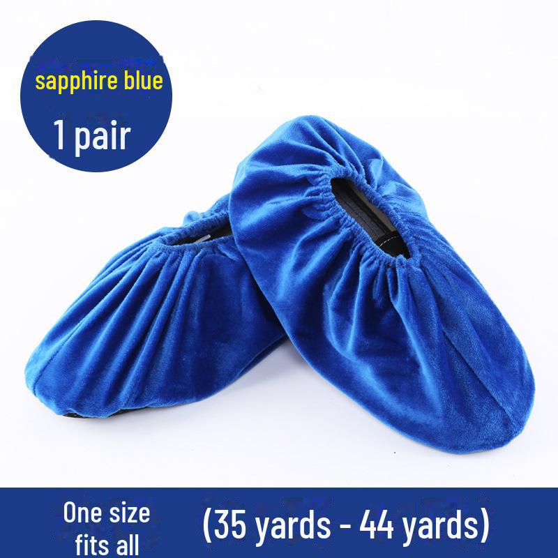 Durable Non-Slip Flannel Shoe Covers for Reusable Indoor Use - Ideal for Kids, Guests, and Students