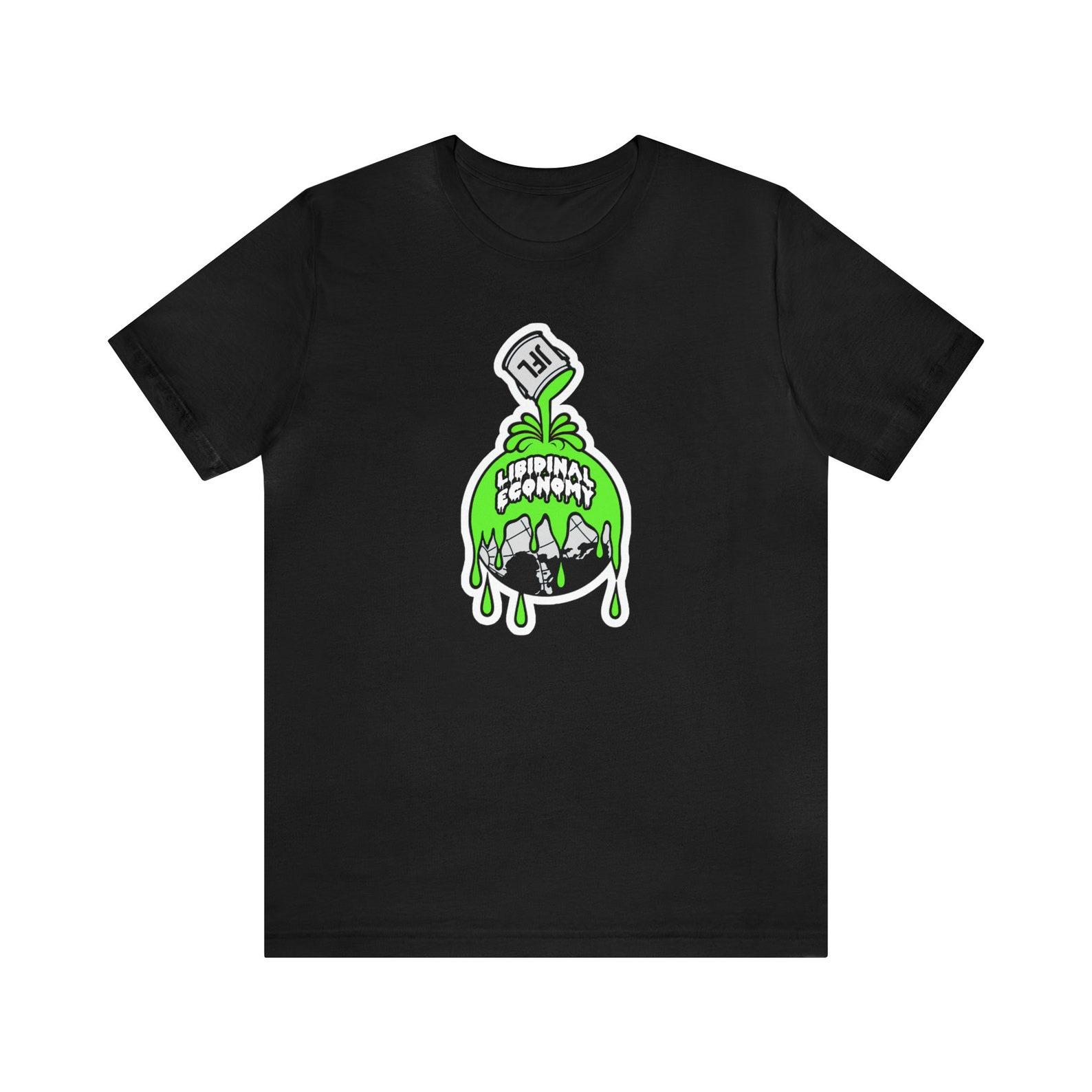 Lyotard Libidinal Economy Covered Earth Parody T-shirt XL