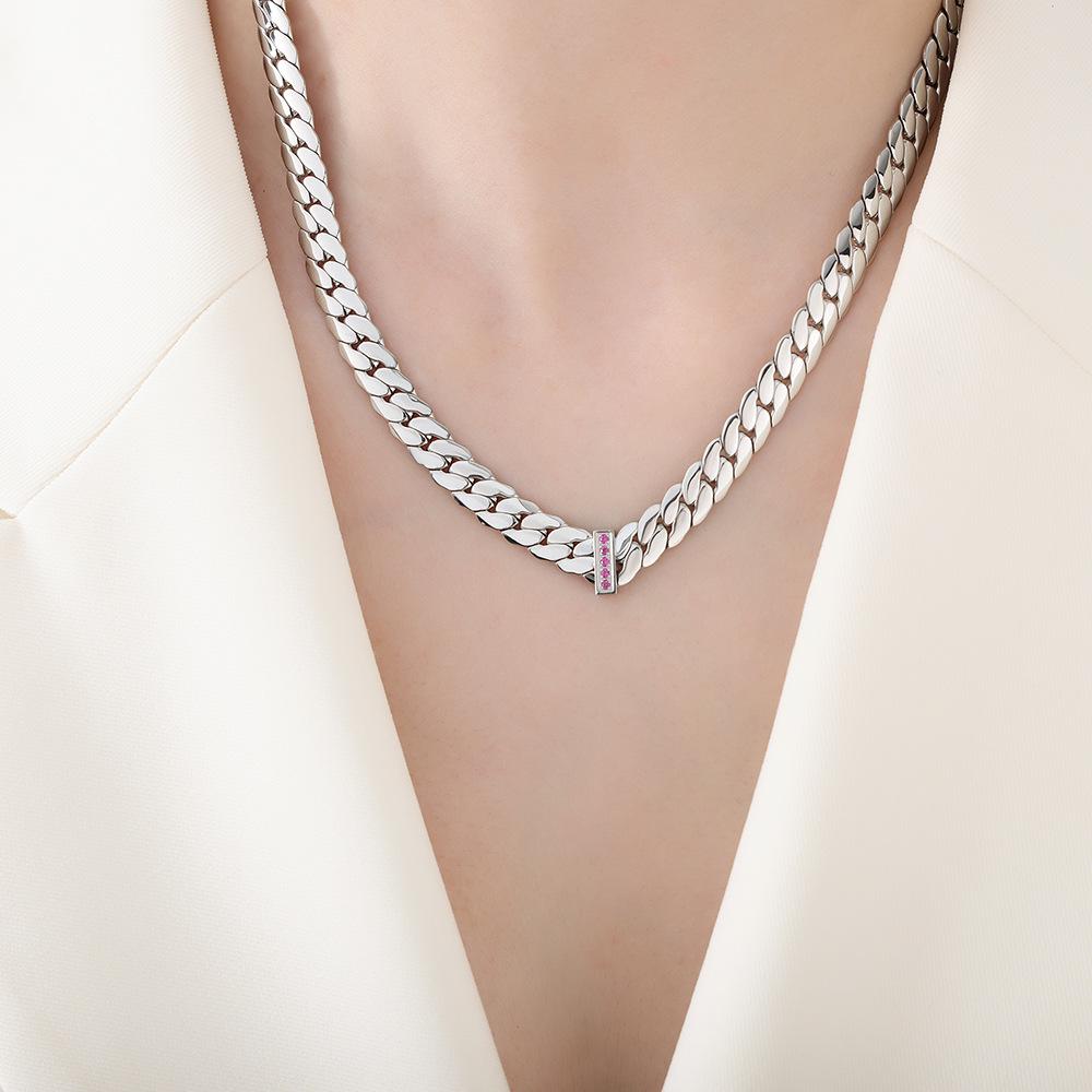 European & American Chunky Chain Spliced Necklace: Versatile Men’s & Women’s Jewelry