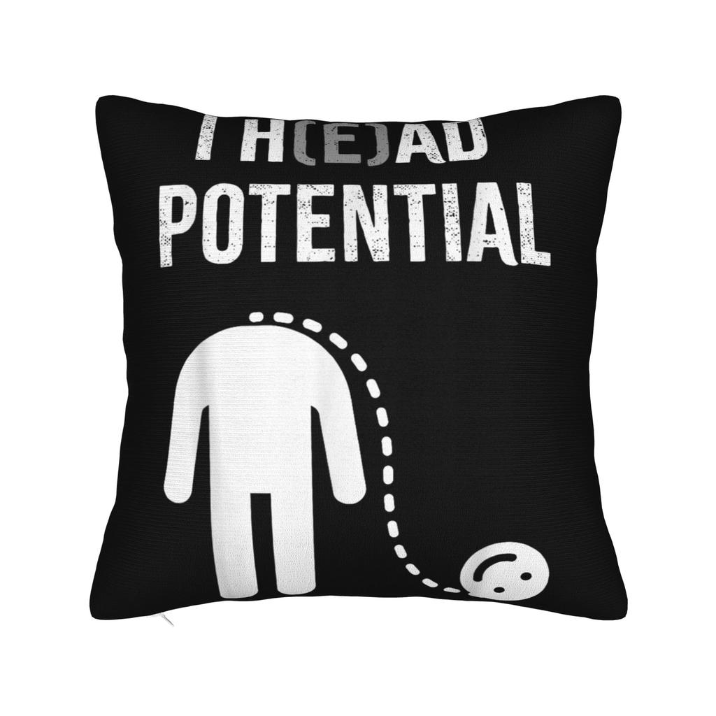 Funny I Had Potential Pillow Case Print Pillow Cover Funny Pillowcases For Sofa Car Home Decor