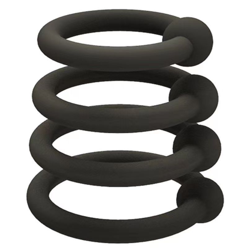 3/4 Pcs Penis Rings Cock Rings Sleeve Delay Ejaculation Silicone Beaded Time Lasting Erection Sex Toys for Men Adult Games