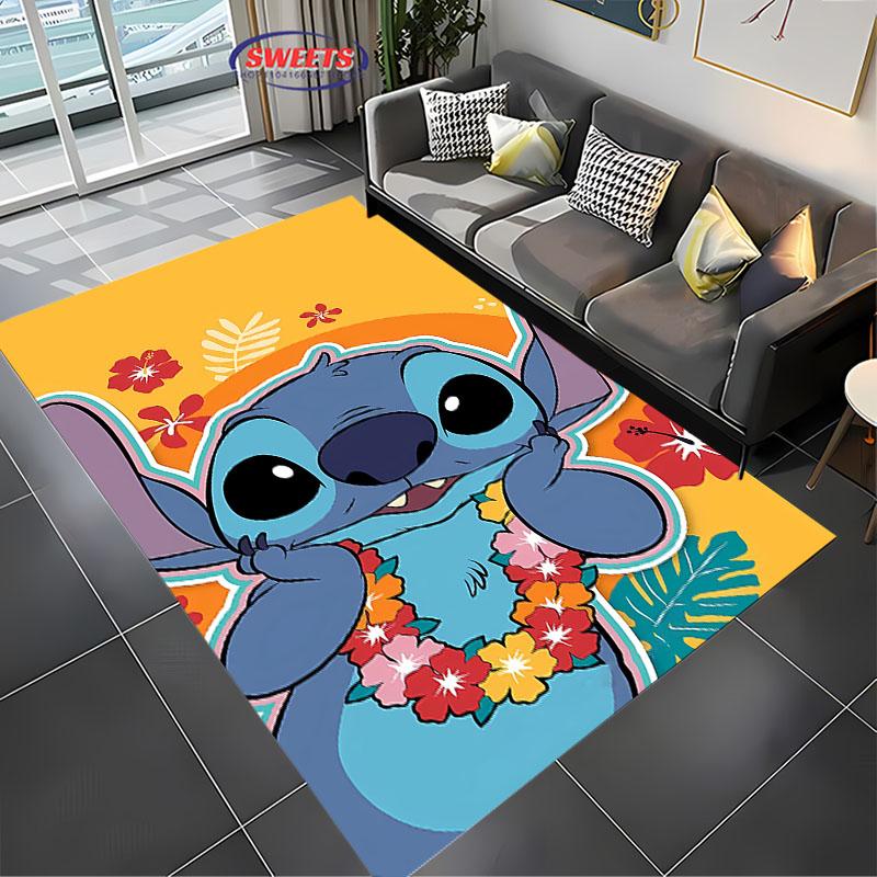 

Килим №3 на тему Діснея Ліло та Стіч! Килимок для спальні, вітальні, ліжка, Нековзний, Вишуканий домашній декор, Міцний килим, який можна прати в машині 70x100cm (28x39in)