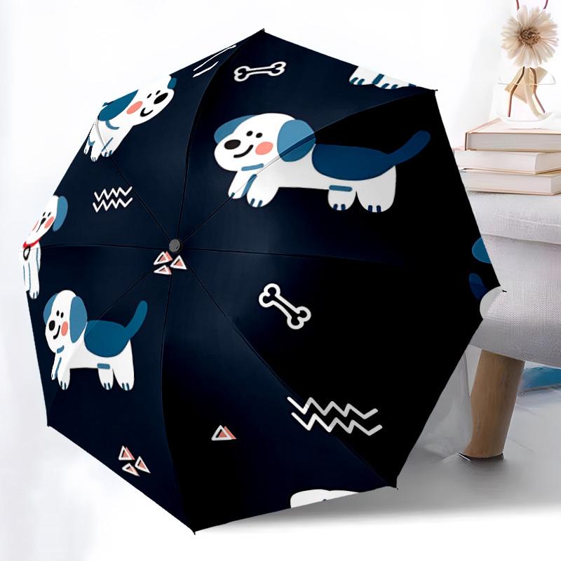 

1pc Dogs, Bones Automatic Folding Umbrella - Portable Collapsible, 8-Rib Durable Frame, Perfect for Outdoor Use, yy251218086