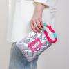Silver Lingge Bow Pattern Coin Purses Small Canvas Coin Wallet Lady Girls Earphone Coin Key Money Storage Bag Zipper Pouch