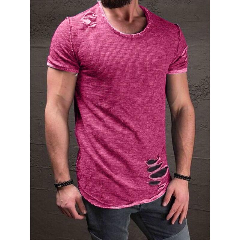 Letní tričko s krátkým rukávem a dírami