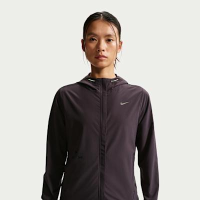 Nike Running Jackets Women s Burgundy Gray Hooded Moderate Other M