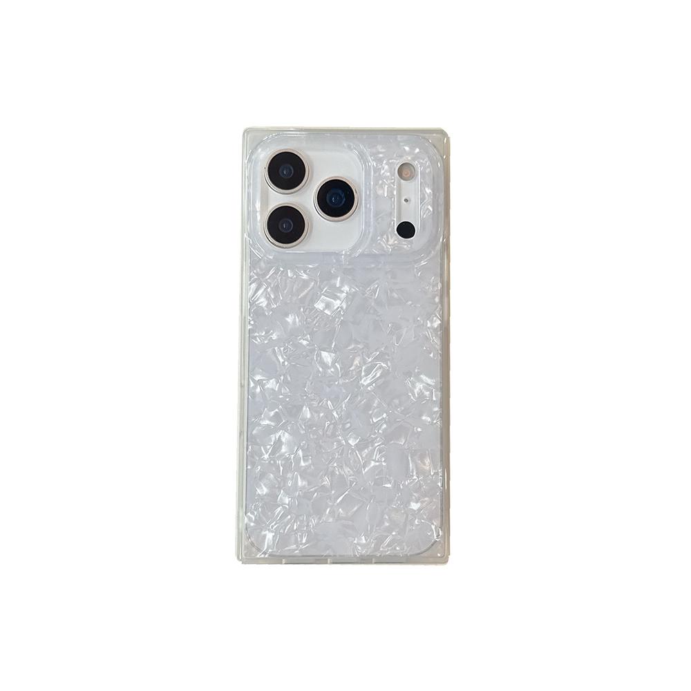 

Brief Square Sea Shell Pattern Phone Case For iPhone 17 16 15 14 Pro Max Shockproof Soft TPU Back Cover iPhone17
