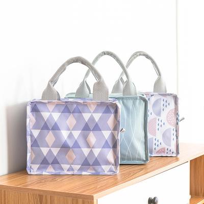 Bento-fiambrera cuadrada con bolsa de arroz, bolsa aislante femenina, papel de aluminio grueso, grande, portátil, impermeable