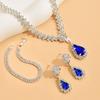Elegante Set di Collana e Orecchini con Strass per Matrimoni