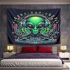 "Alien DJ with Headphones and Turntables" Pattern Wall Hanging Tapestry Decorative Tapestry Home Decor for Bedroom and Living Room