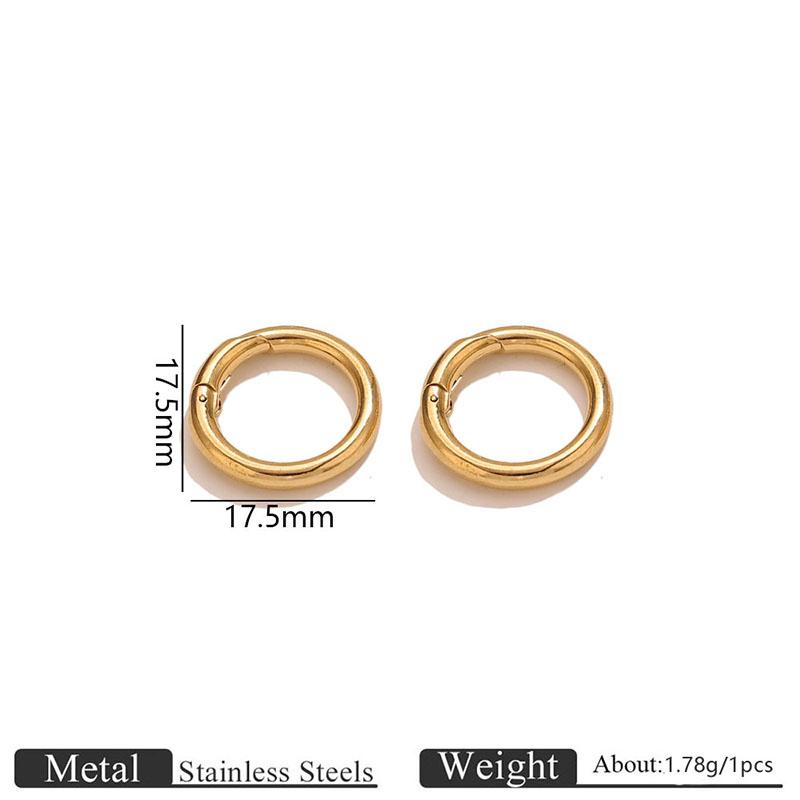 1Pcs Stainless Steel Clasps Gold Geometry Heart Round Ring Lobster Clasp Hook Connectors Diy Jewelry Making Supplies Accessories