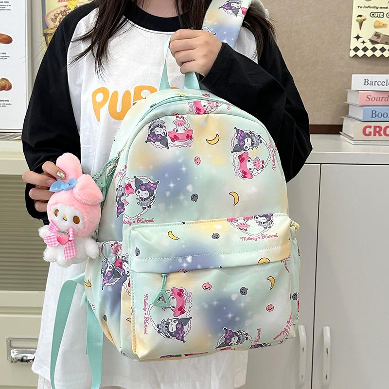 Schoolbag11 New Cartoon Kulomie Backpack Printed Nylon Casual Backpack Trend Middle School Primary School Campus Backpack