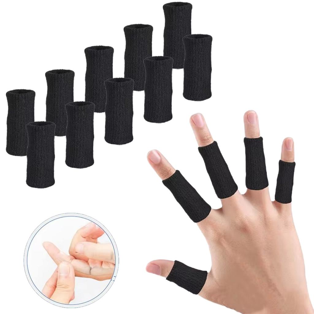 10Pcs Elastic Knitted Finger Protectors Brace Support Guards For Sports Knuckles Protection Sleeves Covers